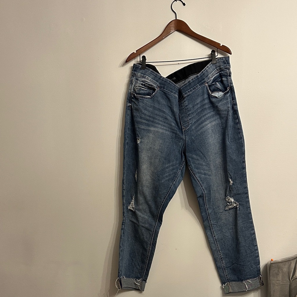 Plus size Maurices Blue Distressed Skinny Jeans